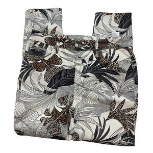 Women's High-Rise Printed Jeans in Black & Cream